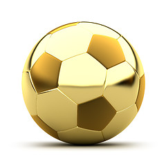 Image showing Golden soccer ball