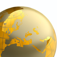 Image showing Amber Globe Earth