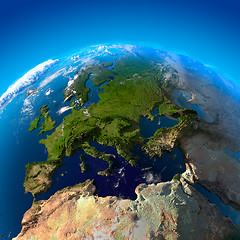 Image showing View on Europe from a height of satellites