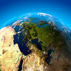 Image showing View on Europe from a height of satellites