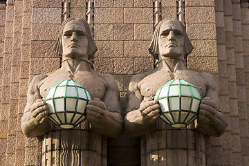 Image showing Helsinki Central Railway Station. Detail