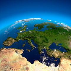 Image showing View on Europe from a height of satellites