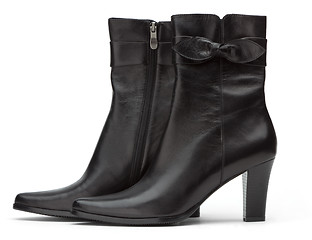 Image showing Ladies short black boots