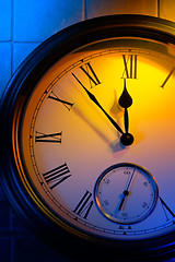 Image showing Colorful retro clock