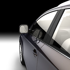 Image showing Dynamic view of the modern car from the driver's door