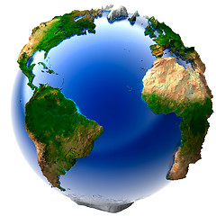 Image showing Miniature real Earth