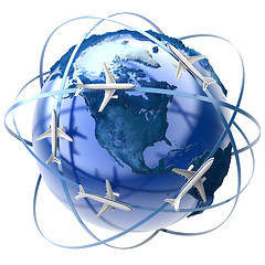 Image showing International air travel