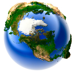 Image showing Miniature real Earth