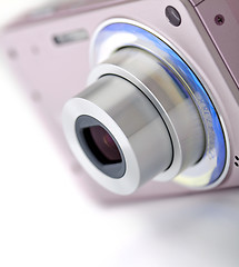 Image showing Pink digital compact camera