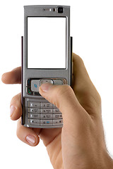 Image showing Mobile phone in hand