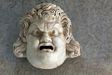 Image showing Antiquity mask at the Vatican Museum