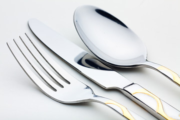 Image showing Knife, fork, spoon