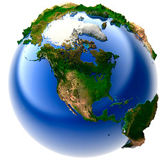 Image showing Miniature real Earth