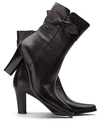 Image showing Ladies short black boots