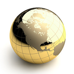 Image showing Golden Globe on white background