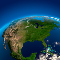 Image showing North America, the view from the satellites