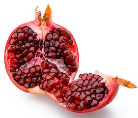 Image showing Juicy sliced pomegranate