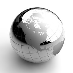 Image showing Chrome Globe on white background 