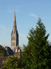 Image showing Salisbury Cathedral Spire in England