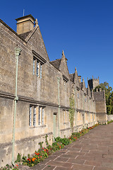 Image showing Typical houses in Chipping Camden, famous village in the English Cotswolds region