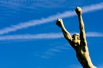 Image showing Sculpted bust of the winner