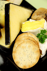 Image showing Crackers And Cheese