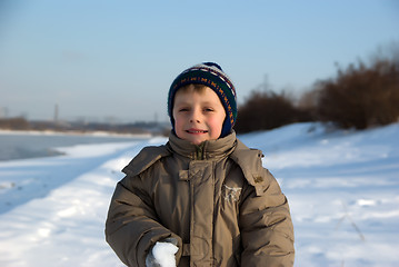 Image showing The boy on walk