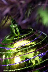 Image showing Christmas ornaments on tree.