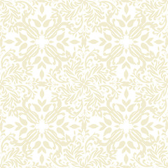 Image showing floral beige repeat