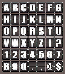 Image showing Alphabet ticker board
