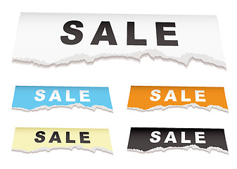 Image showing Sale torn paper