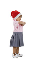 Image showing cute girl with santa hat