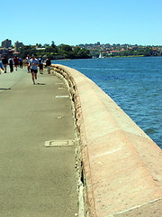 Image showing Walking at Sydney's waterfront. Australia