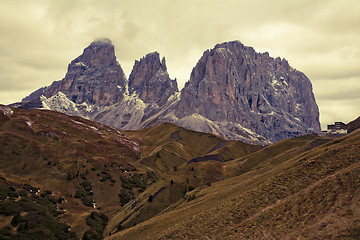 Image showing Pass of Sella Dolomites