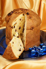 Image showing Panettone the italian Christmas cake