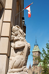 Image showing Central Post Office and the Parliament in Ottawa