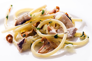 Image showing Pasta with mushrooms