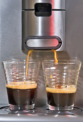 Image showing Brewing fresh coffee