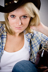 Image showing pretty western woman