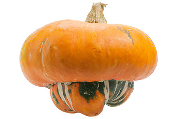 Image showing Orange pumpkin isolated on white background.