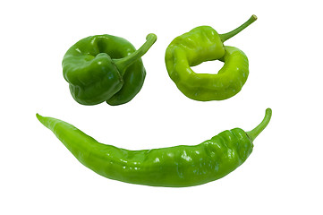 Image showing Green peper in smile