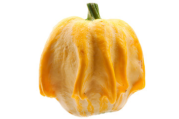 Image showing Yellow pumpkin isolated on white background.