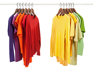 Image showing Choice of clothes, different colors