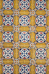 Image showing Traditional Portuguese glazed tiles