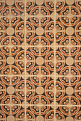 Image showing Traditional Portuguese glazed tiles