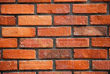 Image showing Red brick wall texture