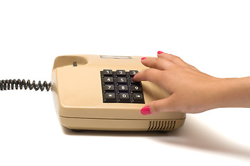 Image showing Hand and telephone.