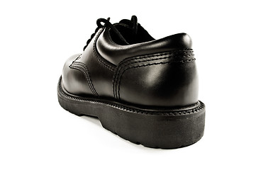 Image showing Black leather shoe.