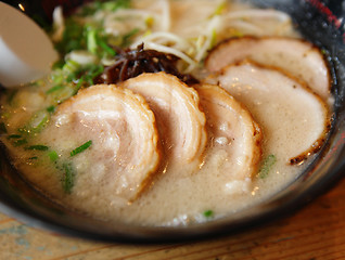 Image showing pork with noodle in japanese style