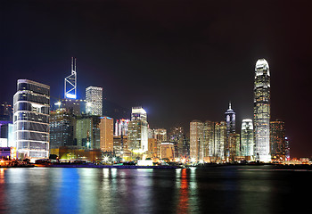 Image showing Hong Kong skyline at night